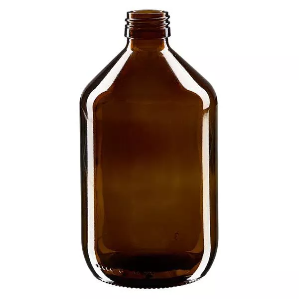 500ml Medizinflasche braun, ohne Verschluss PP28 ApoGlas 500ml Medizinflasche braun, ohne Verschluss PP28 ApoGlas