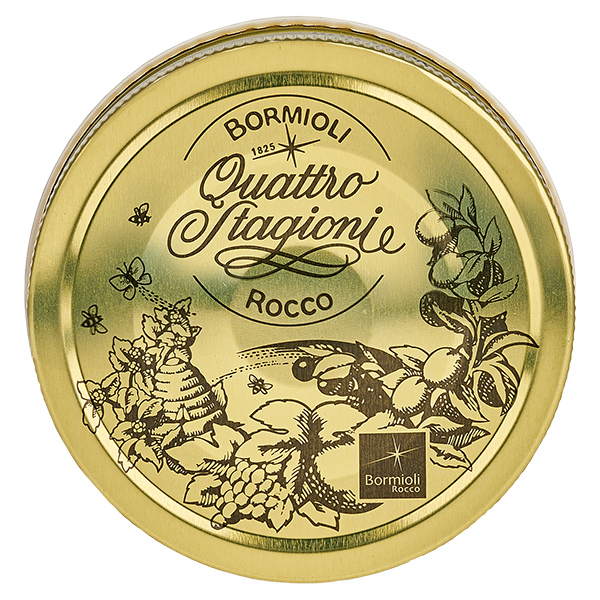 Goldener Quattro-Stagioni-Schraubdeckel – Originalproduktfoto