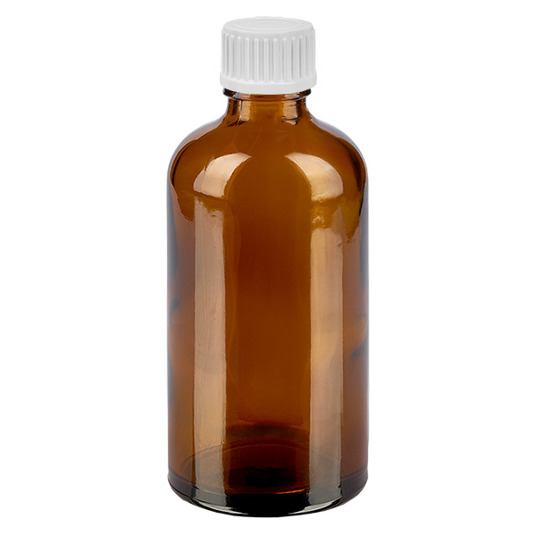 100ml Tropfflasche 0.9mm weiß Standardverschluss BrownLine UT18/100