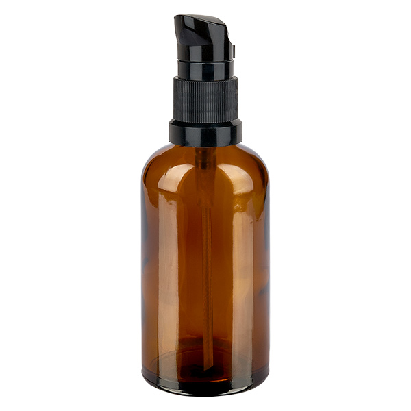 100ml Pumpflasche schwarz Standardverschluss BrownLine UT18/100