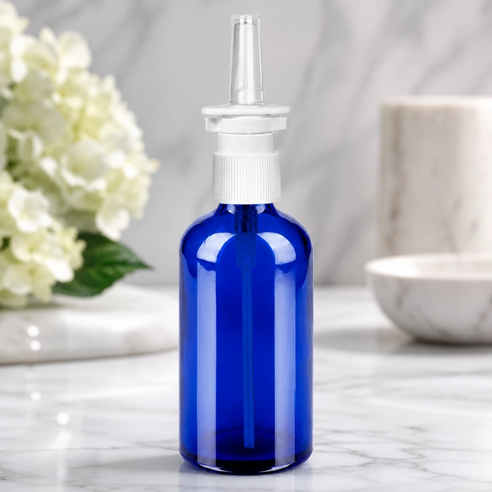 Professionelle Nasensprayflasche 100ml in Apothekenqualität mit hygienischem Sprühaufsatz