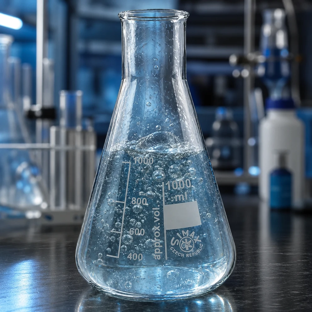 Erlenmeyerkolben 100ml Weithals Erlenmeyerkolben 100ml Weithals mit ergonomischer Form für optimales Schwenken von Lösungen