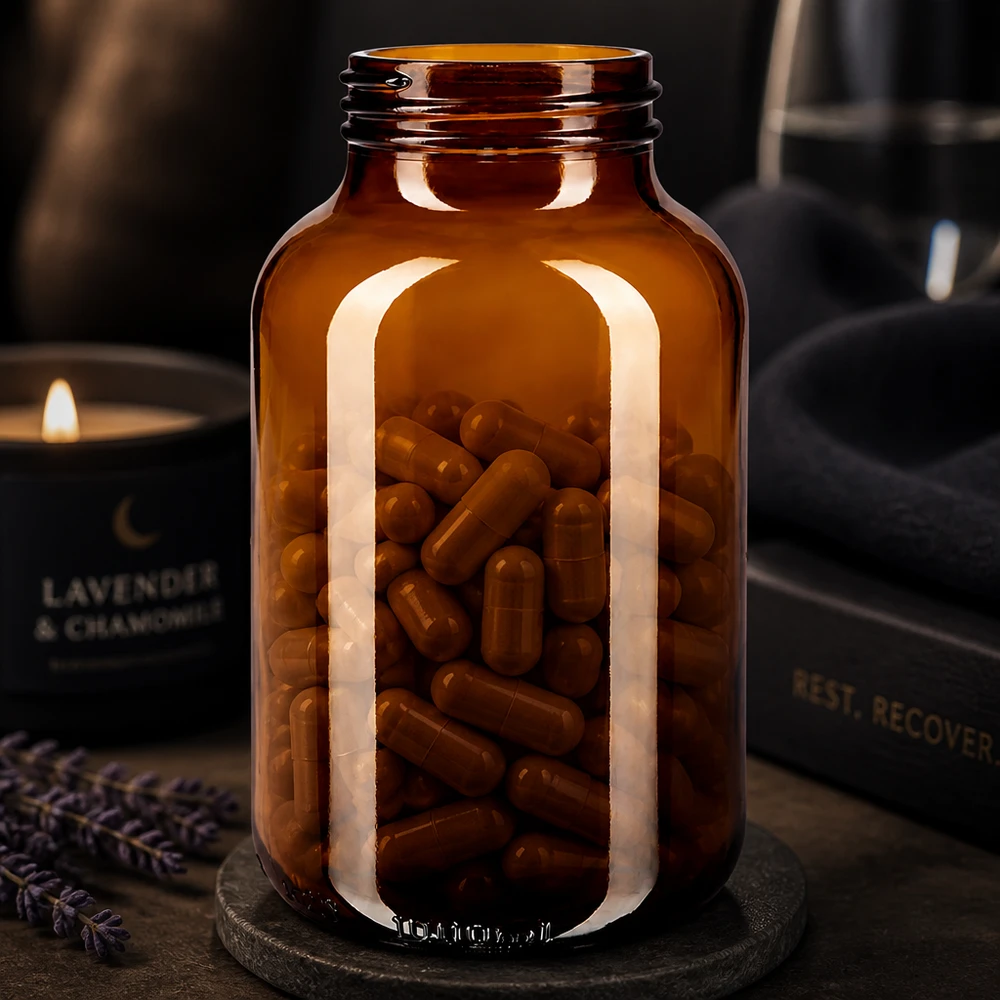 1000ml Weithalsflasche Braunglas Vielseitige 1000ml Vorratsflasche aus Braunglas für Nahrungsergänzungsmittel und Naturheilkunde