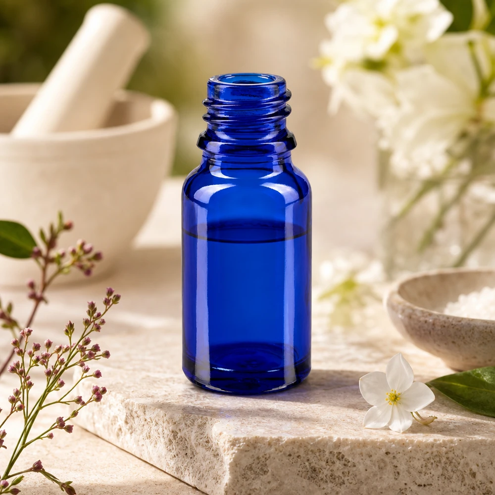 Tropfflasche 10ml DIN 18 BLAUGLAS Vielseitige 10ml blaue ApoGlas Flasche ideal für Aromatherapie und homöopathische Präparate