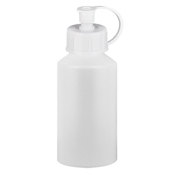 Apothekenflasche HDPE 50ml weiß mit Spritzverschluss Apothekenflasche HDPE 50ml weiß mit Spritzverschluss