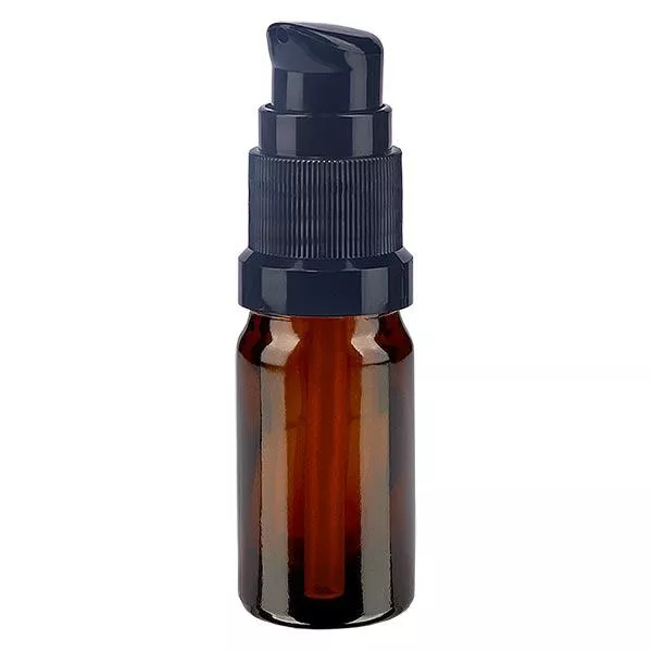 Apothekenflasche braun 5ml PumpVerschluss schwarz Standard Apothekenflasche braun 5ml PumpVerschluss schwarz Standard
