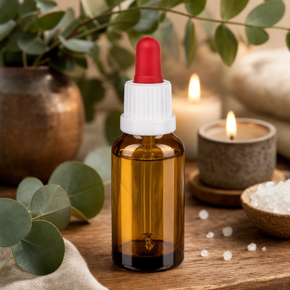 Handliche 20ml Apothekerflasche braun mit tropfgenauem Pipettenverschluss UT18/20