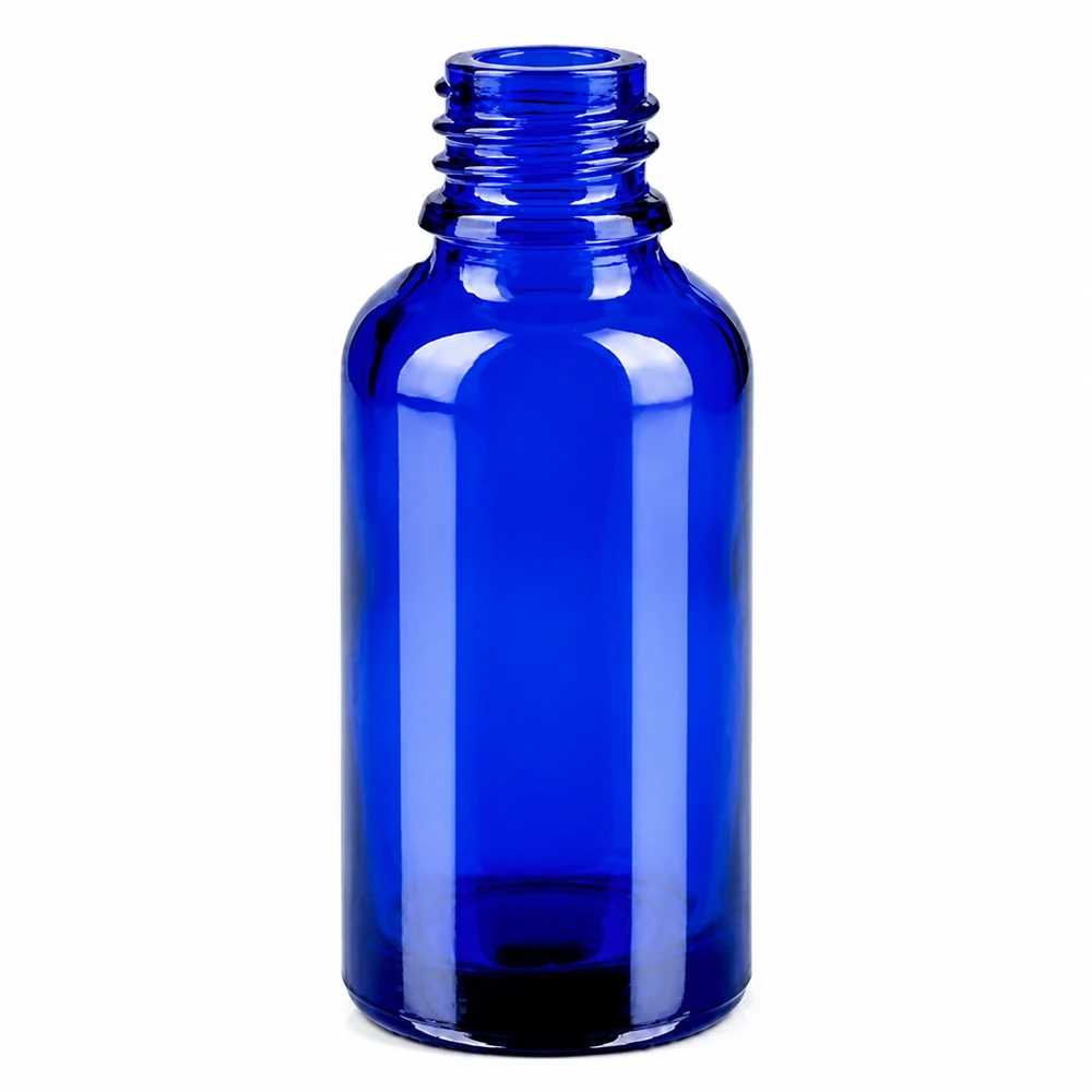 30ml Flasche 11mm Schraubverschluss schwarz Originalitätsverschluss BlueLine UT18/30 Professionelle 30ml Blauflasche mit schwarzem Originalitätsverschluss für Apotheken