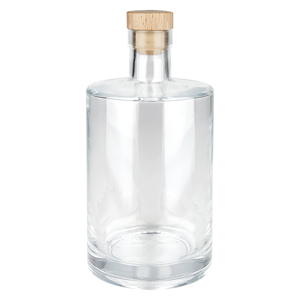700ml Glasflasche "Galileo" mit Holzgriffkorken UNiTWIST®