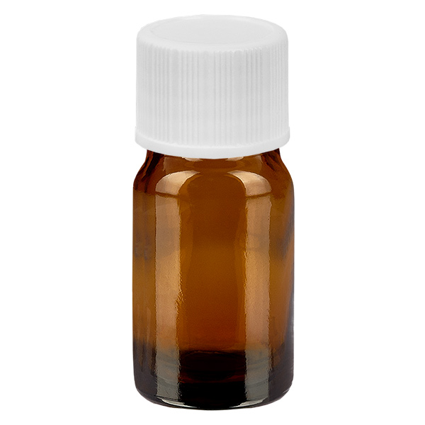 5ml Flasche 11mm Schraubverschluss weiß Standard BrownLine UT18/5