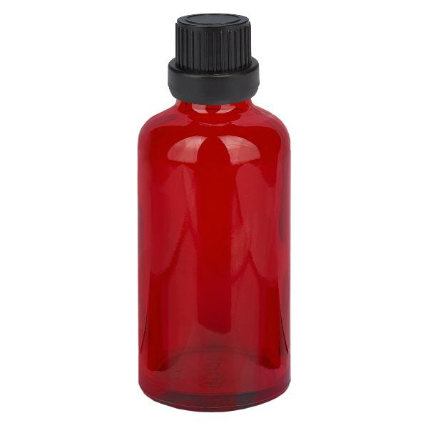 50ml Flasche 11mm Schraubverschluss schwarz Originalitätsverschluss RedLine UT18/50