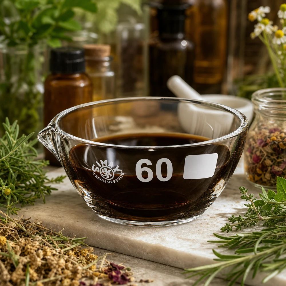 45ml Abdampfschale mit Ausguss Borosilikat ø60mm Robuste Borosilikat Abdampfschale 45ml mit Ausguss für den täglichen Laborgebrauch