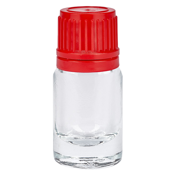 5ml Flasche 11mm Schraubverschluss rot Originalitätsverschluss ClearLine UT18/5
