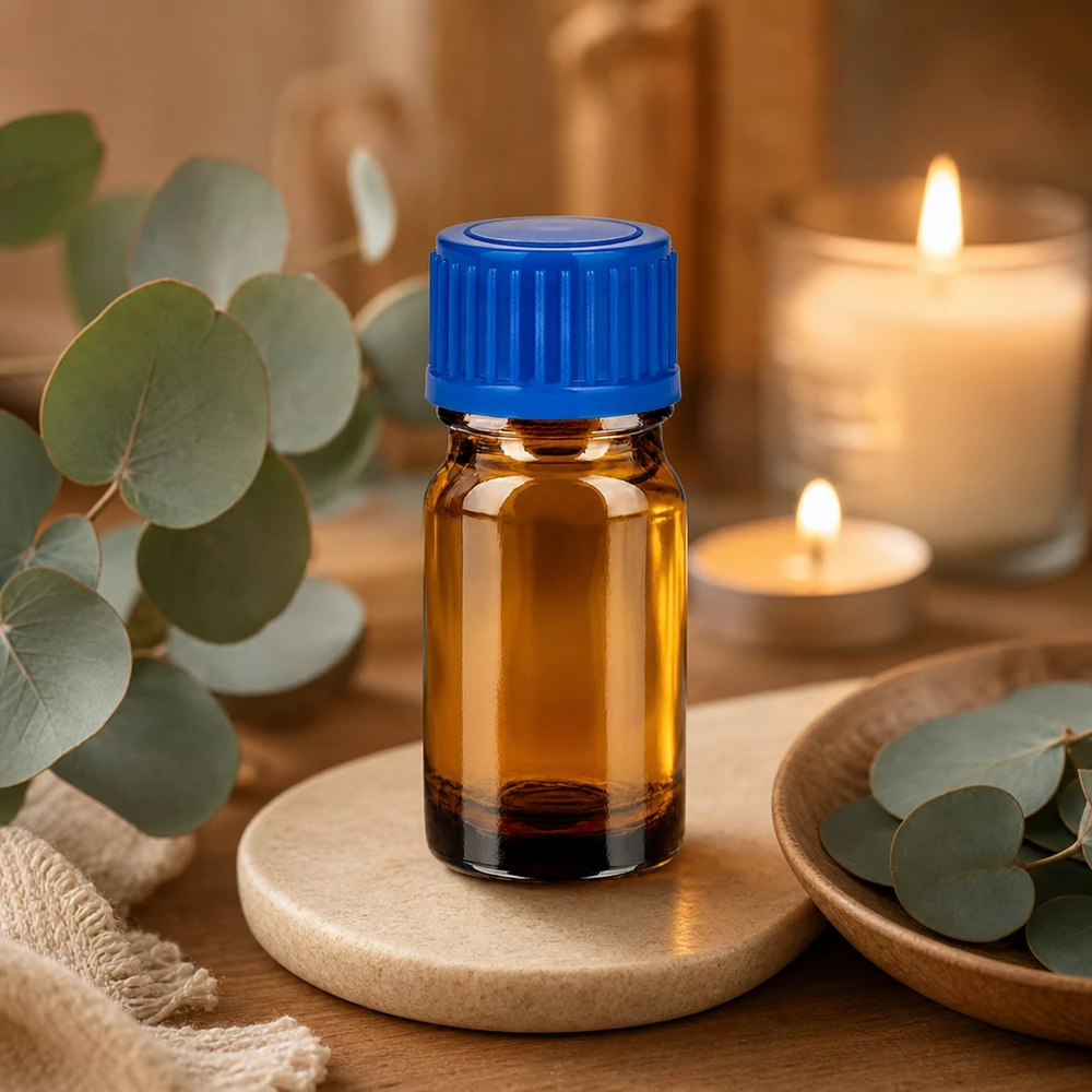 Laborgeprüfte 5ml UT18/5 Glasflasche mit dichtem blauen Verschluss für optimale Produktsicherheit