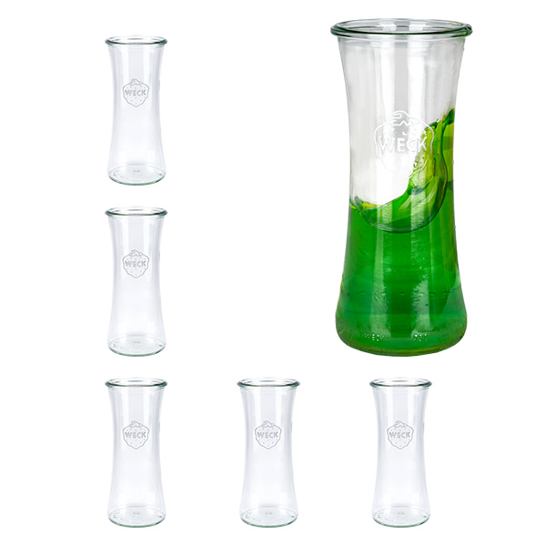 6er Set Weck Gläser 700 ml Delikatessen-Glas rund 6er Set Weck Gläser 700 ml Delikatessen-Glas rund