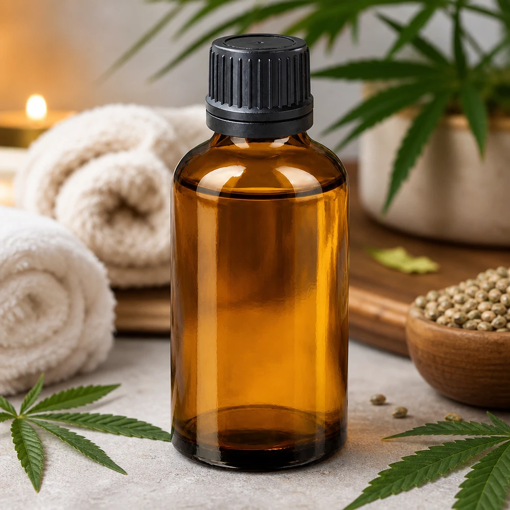 50ml Glasflasche braun mit schwarzem Tropfaufsatz - ideal für Naturkosmetik und Heilpflanzenextrakte