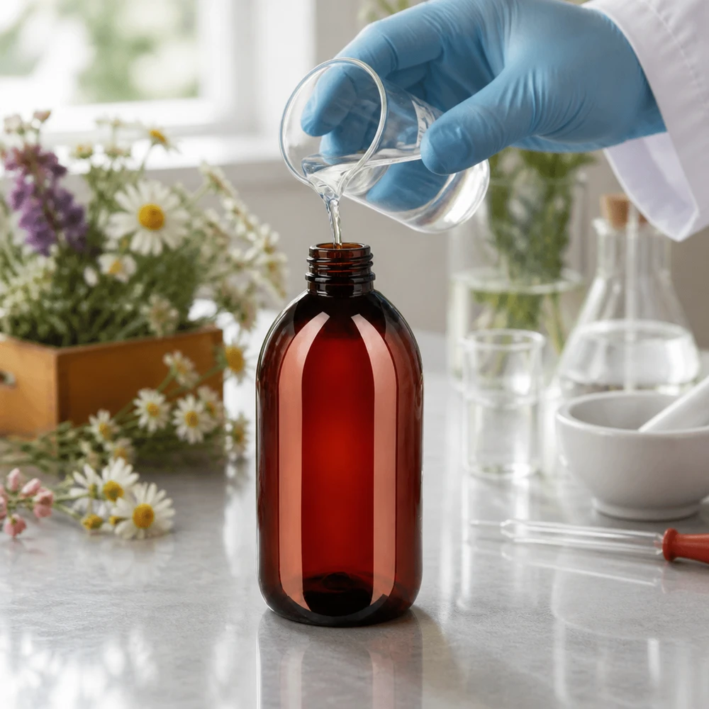 PET Flasche 250ml mit weißem Standard Originalitätsverschluss Kompakte 250ml Braunflasche PET mit weißem Originalitätsverschluss für Laboranwendungen