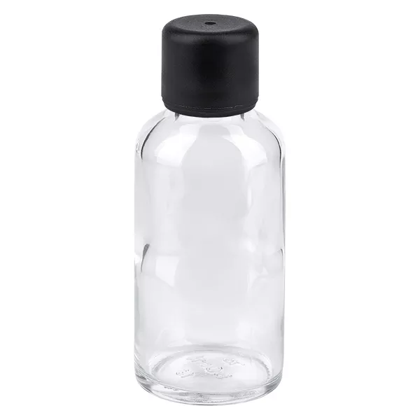 30ml Flasche 6mm Schraubverschluss schwarz Standard ClearLine UT18/30