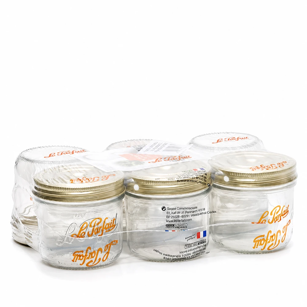 539ml Sturzglas "Familia Wiss" 2-teiliges Deckelsystem Le Pa Sechserpack 539ml Sturzglas Familia Wiss mit 2-teiligem Schraubdeckel Le Parfait in Plastikverpackung