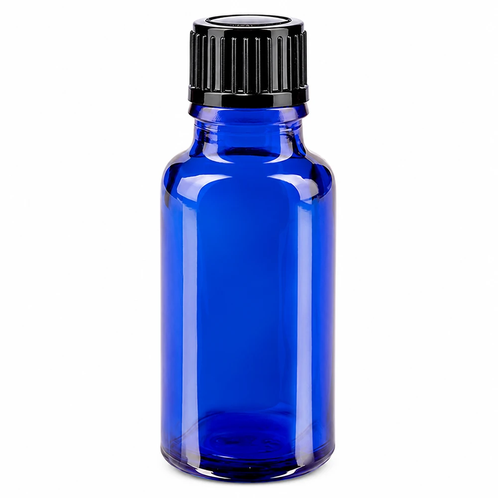 Hochwertige kobaltblaue Tropfflasche 20ml STD für ätherische Öle und Pharmazeutika