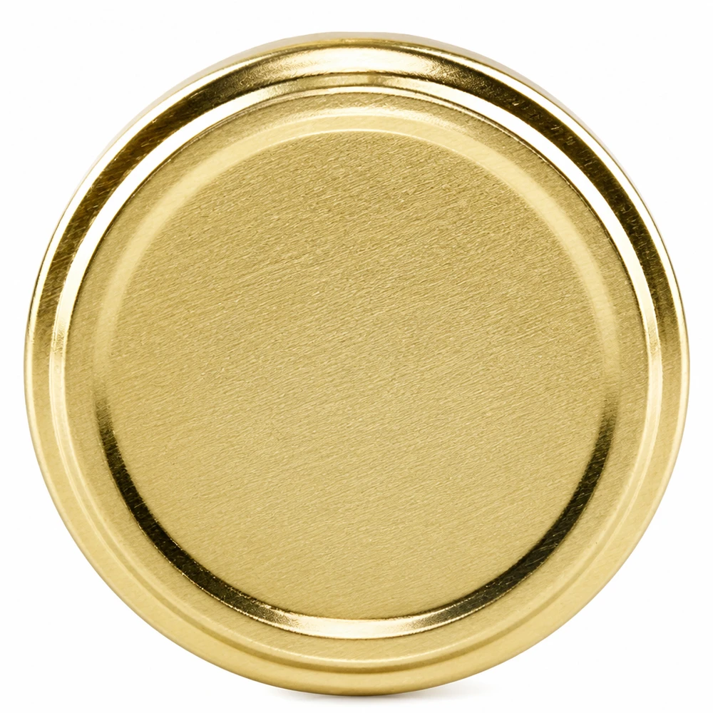 Metalldeckel gold 100mm BasicSeal TO100 UniTwist mit umlaufendem Sicherheitsrand