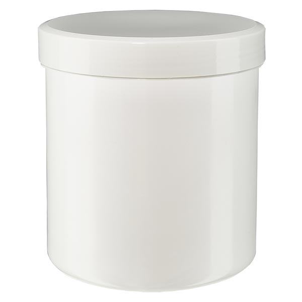 Salbenkruke 20g weiß mit weißem Schraubdeckel (Polypropylen)
