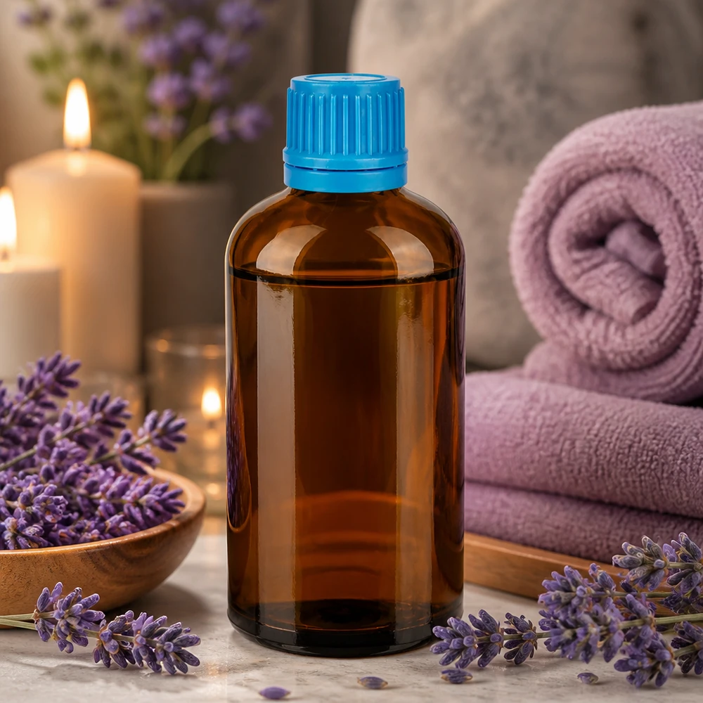 Robuste 100ml Glasflasche aus der BrownLine Kollektion für sichere Flüssigkeitslagerung