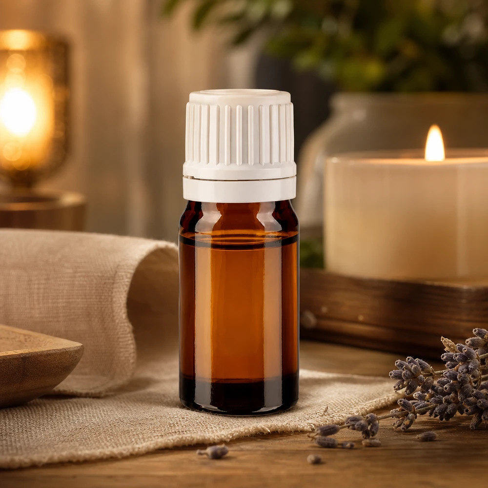 Apothekenflasche braun 5ml Schraubverschluss weiß Originalitätsverschluss Apotheker Braunflasche 5ml mit weißem Sicherheitsverschluss für Duftöle und Essenzen