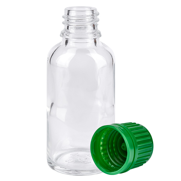 30ml Flasche 11mm Schraubverschluss grün Originalitätsverschluss ClearLine UT18/30 30ml Flasche 11mm Schraubverschluss grün Originalitätsverschluss ClearLine UT18/30