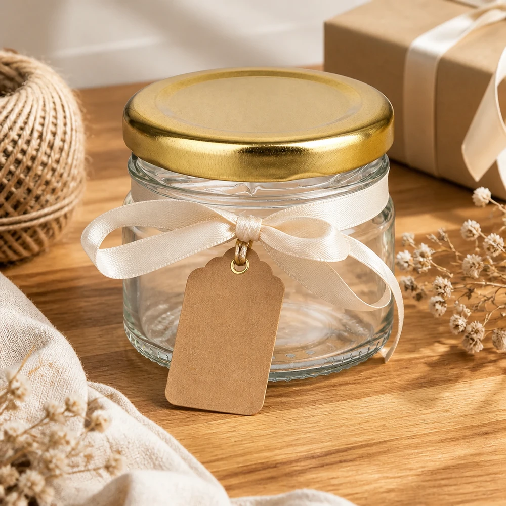 33 ml Rundglas 6er-Set mit Deckel (Deckelfarbe: gold) – UNiTWIST Rundglas Set 6 Stück 33ml mit breitem Golddeckel für Kosmetik und Cremes UNiTWIST