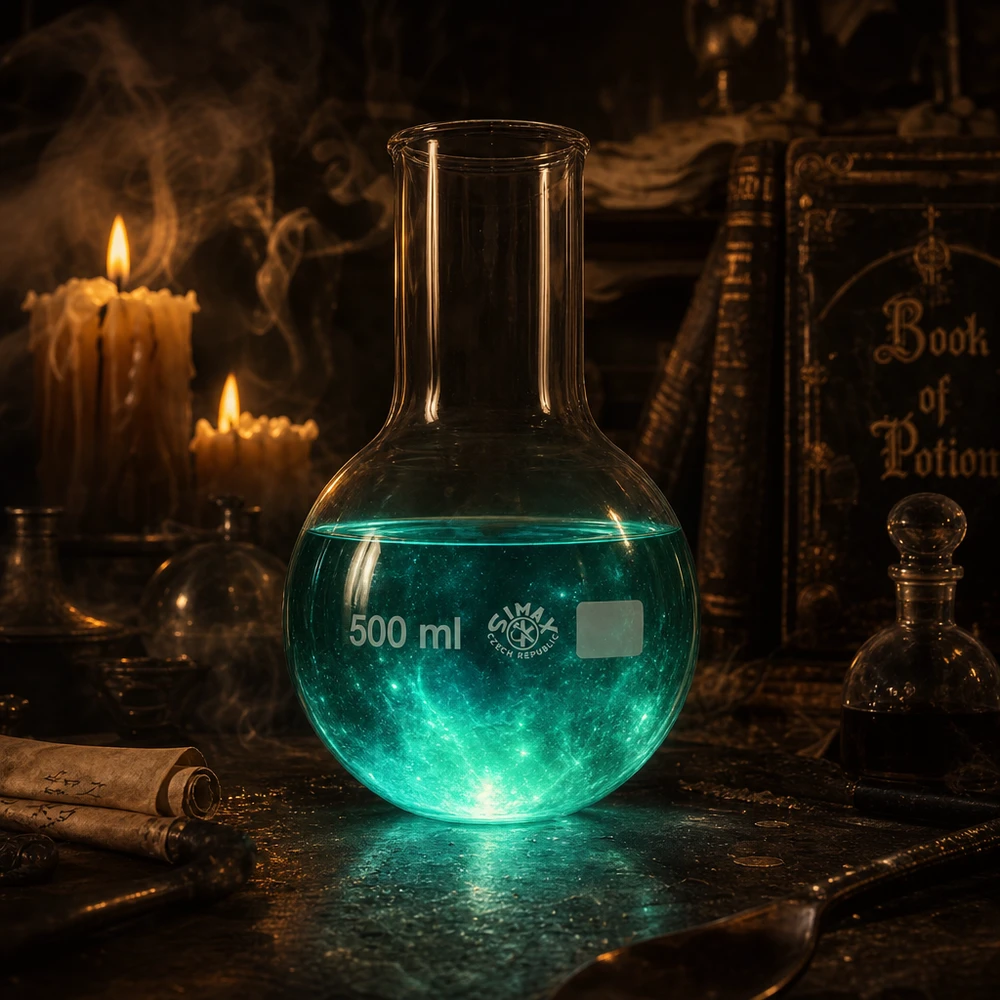 Laborkolben 500ml mit weitem Hals und glatter Oberfläche für chemische Experimente