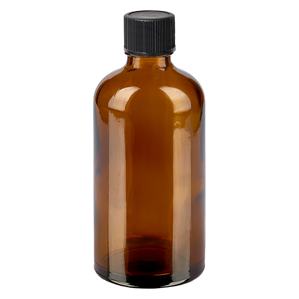 100ml Tropfflasche 1mm schwarz Standardverschluss BrownLine UT18/100
