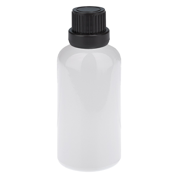 50ml Flasche 11mm Schraubverschluss schwarz Originalitätsverschluss WhiteLine UT18/50