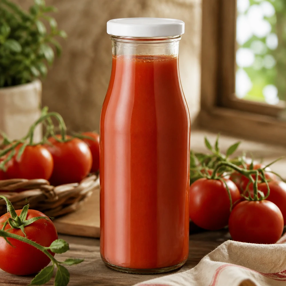 Kleine Glasflasche 150ml weißer Deckel UNiTWIST zum Abfüllen von Fruchtsäften geeignet