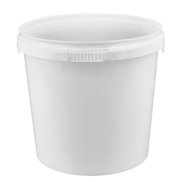 Eimer 1L aus weißem Kunststoff Polypropylen ohne Deckel
