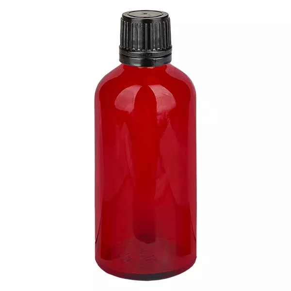 100ml Tropfflasche 1mm Originalitätsverschluss RedL. UT18/100