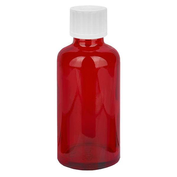 50ml Flasche 11mm Schraubverschluss weiß Standard Kindersicherung RedLine UT18/50