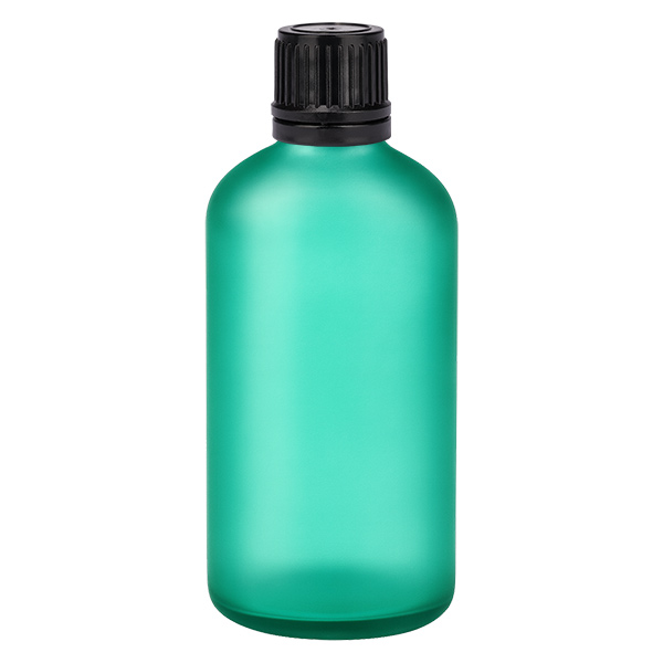 100ml Flasche 11mm Schraubverschluss schwarz Originalitätsverschluss GreenL. UT18/100