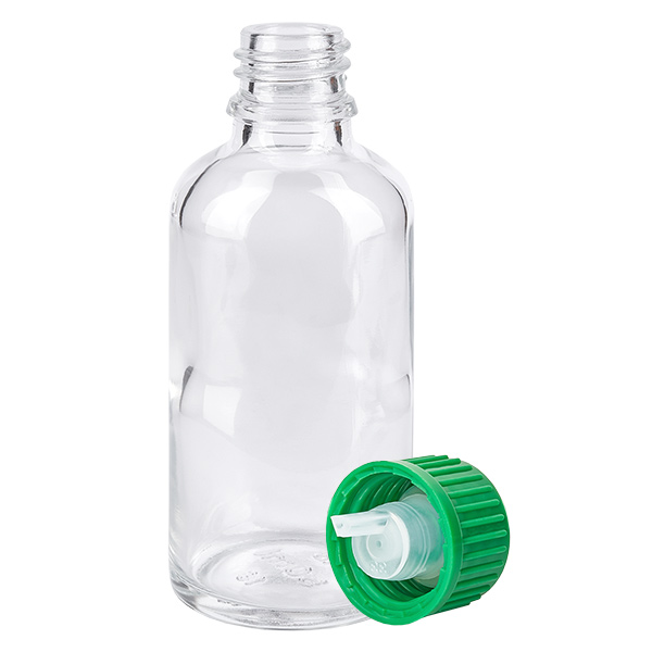 50ml Tropfflasche 0.8mm grün Standardverschluss ClearLine UT18/50 50ml Tropfflasche 0.8mm grün Standardverschluss ClearLine UT18/50