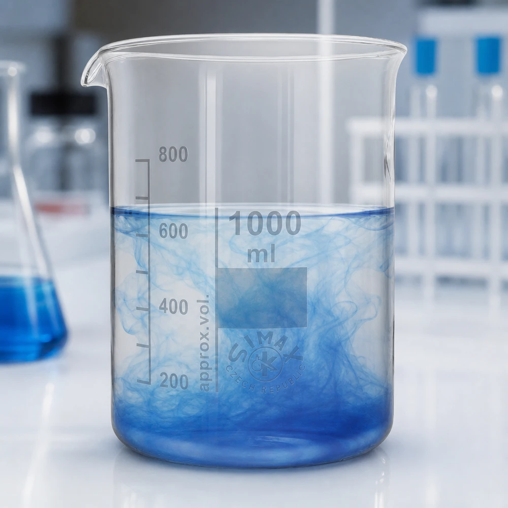 1000ml Messbecherglas aus Borosilikatglas mit ergonomischer niedriger Form für Laborarbeiten