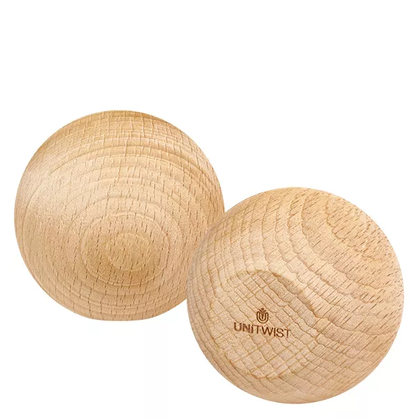UNiTWIST Holzkugel Buche WECK RR60 Deckel zwei natürliche Holzkugeln mit Markenlogo