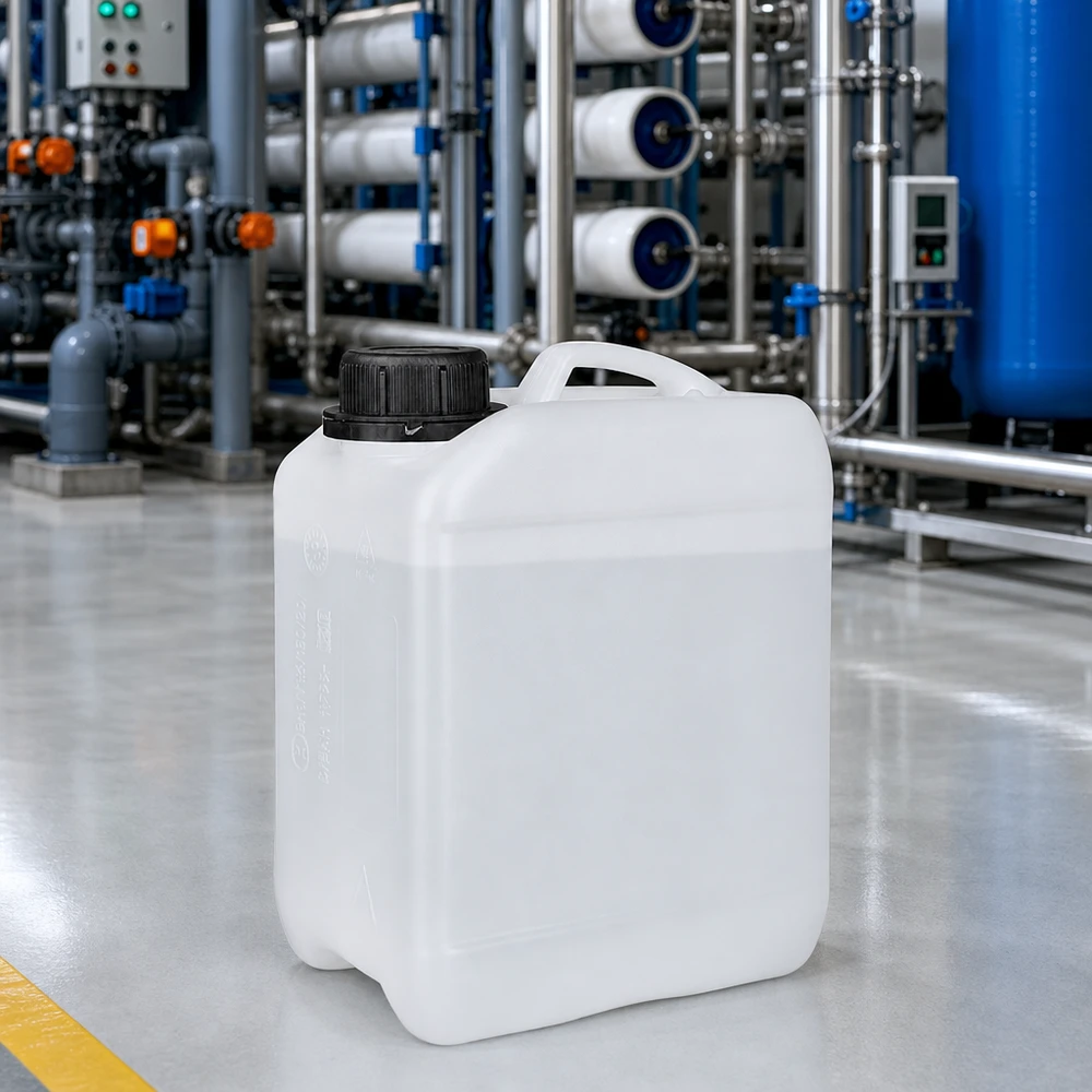 Kanister 2.5 Liter mit Schraubverschluss Originalitätsverschluss Stapelbarer Industriekanister 2,5 Liter naturfarben mit auslaufsicherem Schraubdeckel und UN-Zulassung