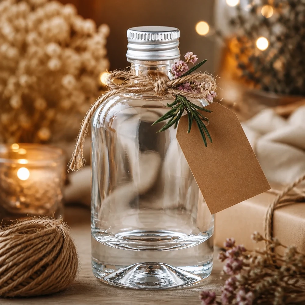 40ml Glasflasche "Sara" mit Schraubverschluss silber UNiTWIS