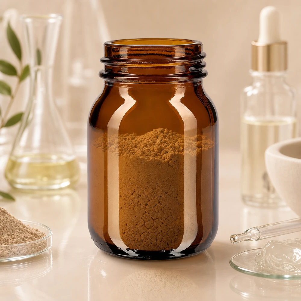 Robuste 75ml Braunglasflasche mit breitem Hals ideal für Labor und Kosmetikindustrie