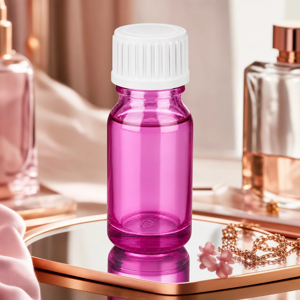 10ml Apothekerflasche aus gefärbtem Glas in purpur für professionelle Anmischungen