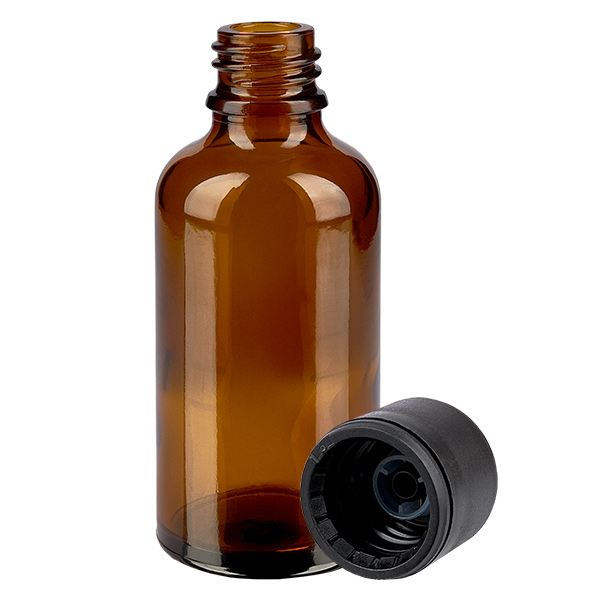 50ml Flasche 6mm Schraubverschluss schwarz Standard BrownLine UT18/50 50ml Flasche 6mm Schraubverschluss schwarz Standard BrownLine UT18/50