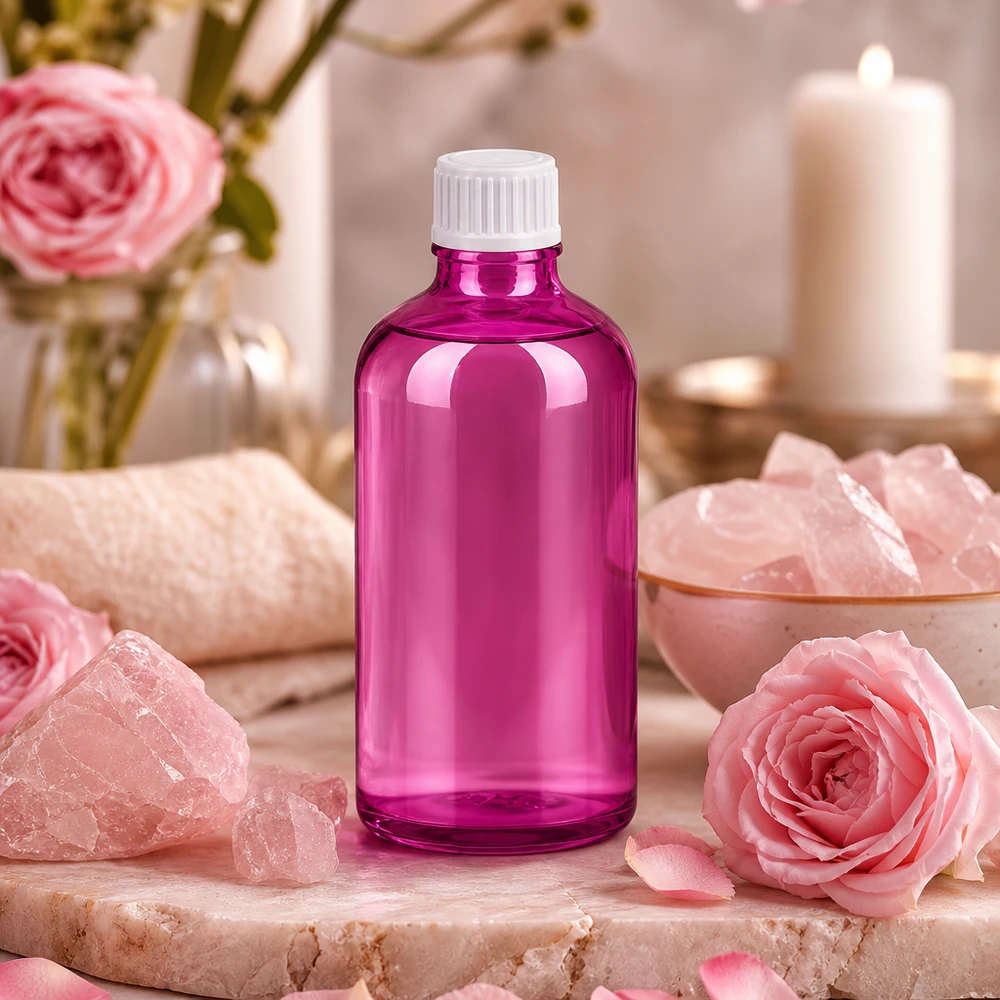 Violette 100ml Kunststoffflasche mit ergonomischem Design und präzisem Tropfverschluss STD-Format