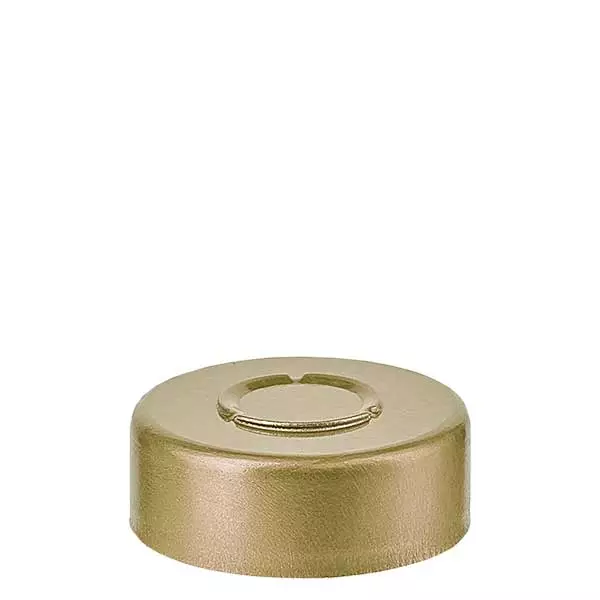 Bördelkappe 20.25 x 7.4 mm MITTEL-Abriss gold Bördelkappe 20.25 x 7.4 mm MITTEL-Abriss gold