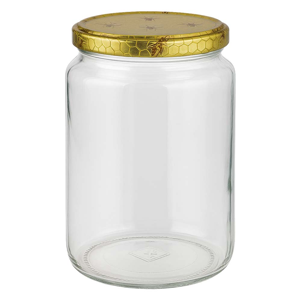 1000g Honigglas mit Bienenwabe Deckel BasicSeal UNiTWIST