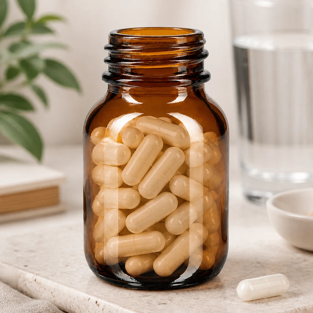 Apothekerflasche 50ml aus braunem Glas mit weiter Öffnung für professionelle Anwendung